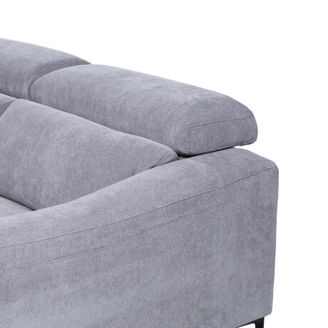 Sofá Hashtag - Tela Microfibra - 3 cuerpos 6686-7 Gris