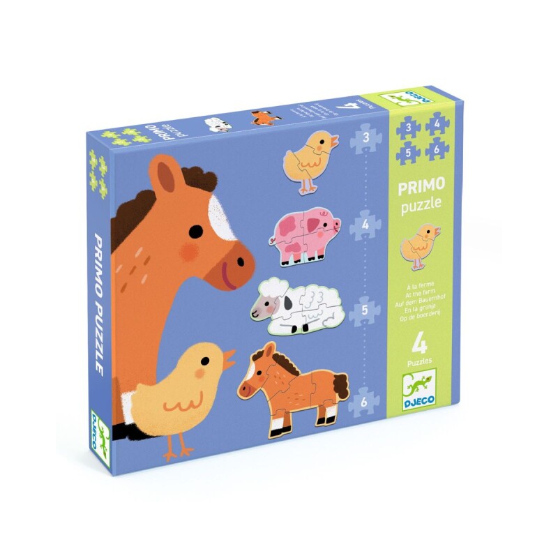 Puzzle x4 3, 4, 5 y 6 Pcs Granja