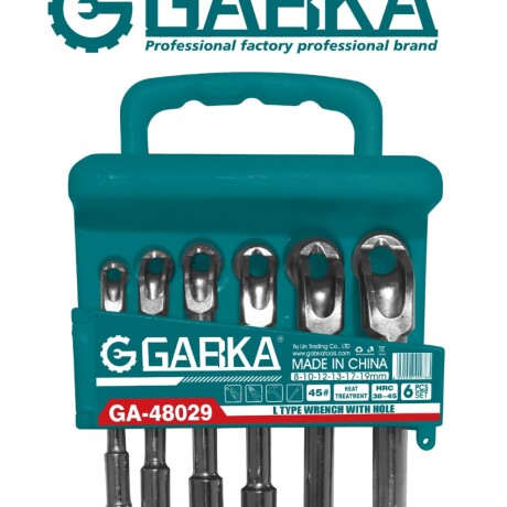 JGO D/TUBOS TIPO "L" GABKA 6 PZAS GA-48029.- JGO D/TUBOS TIPO "L" GABKA 6 PZAS GA-48029.-