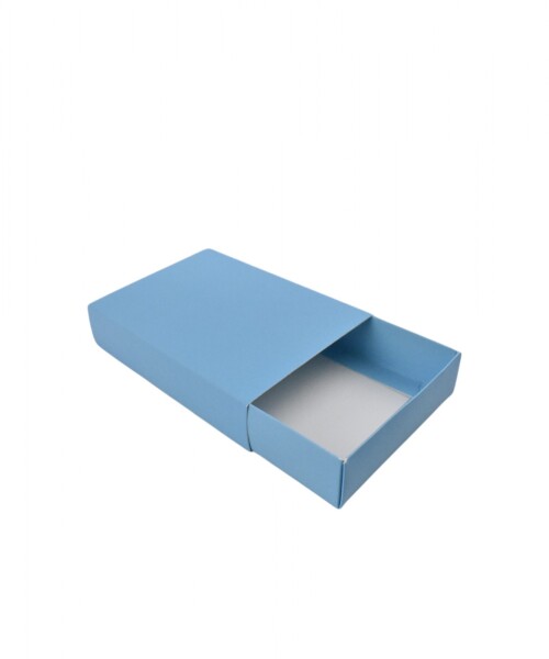 Caja eco 13 tipo caja fosforo 10x14x3 cm. CELESTE