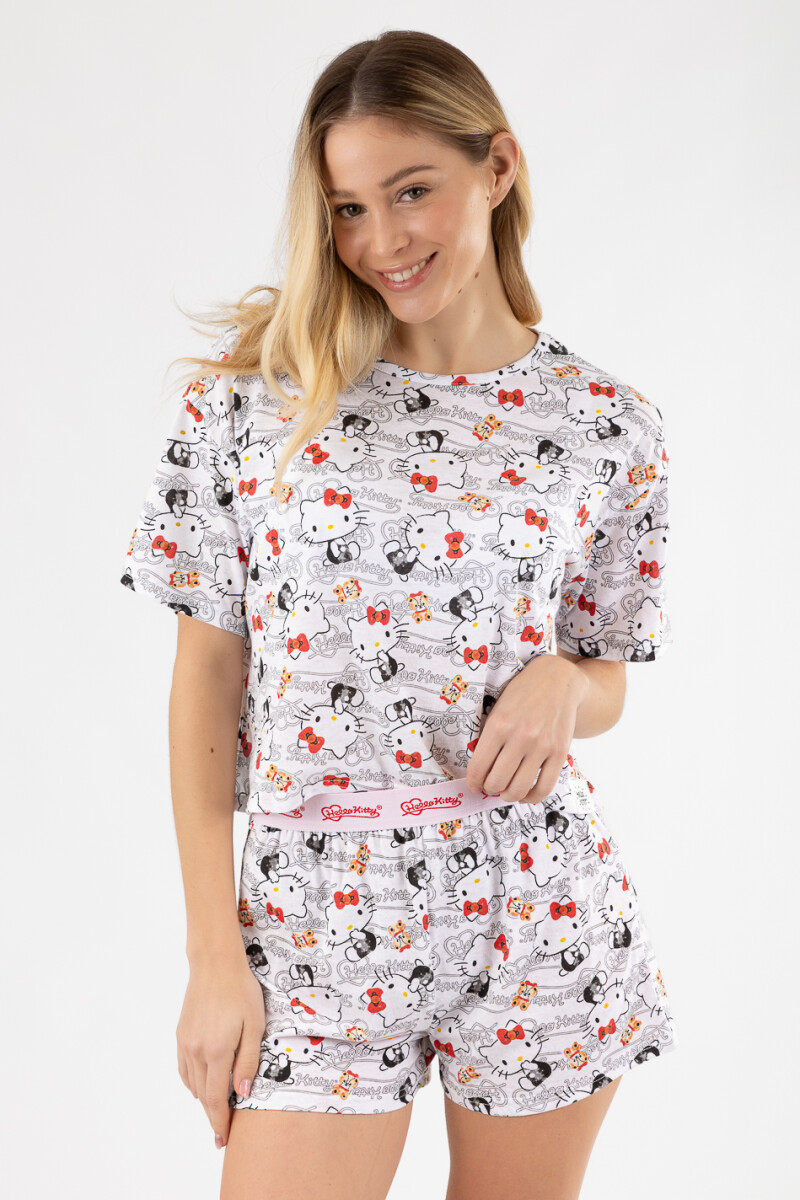 Pijama 3 hello kitty - Blanco 