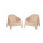Set de 2 Silla Plastico Skarpo Jardin Liso Taupe