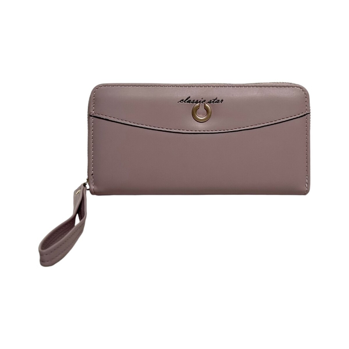 Billetera de dama Larga con aplique U - Lila 