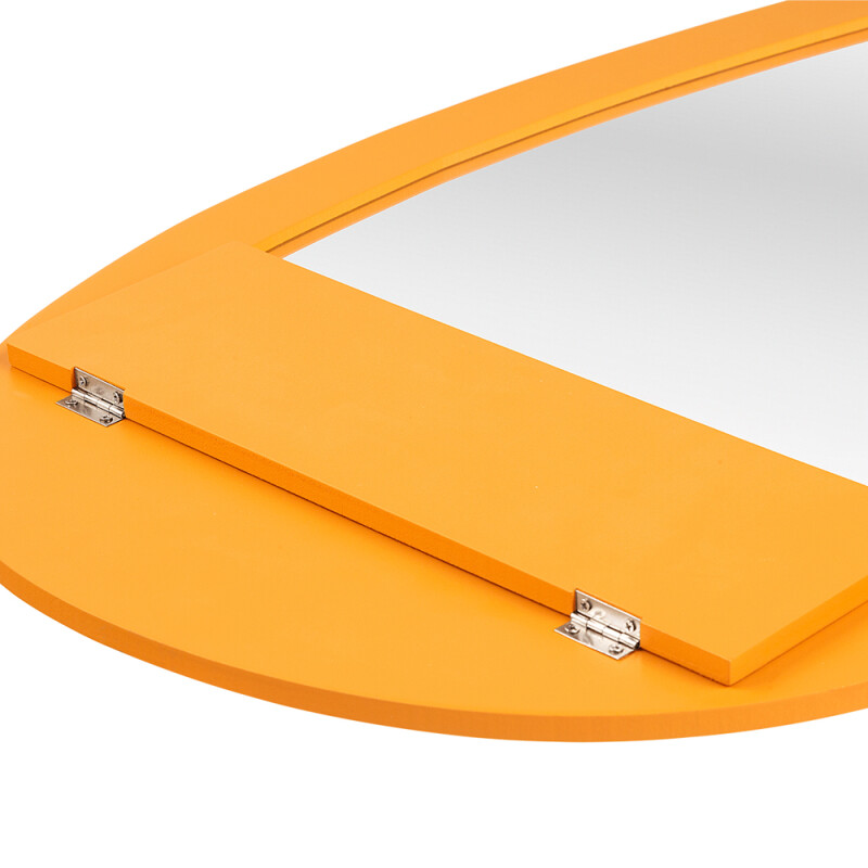 Espejo decorativo con estante Naranja