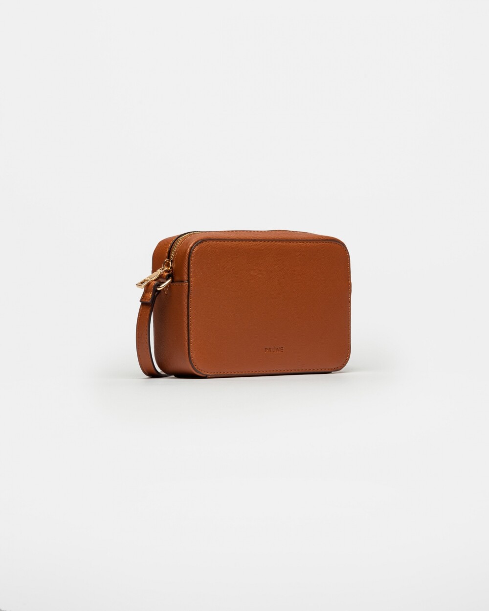 Mini Bag Lane En Efecto Cuero Zaffiano Marron