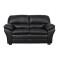 Sillon 2 cuerpos Cuero Natural Negro