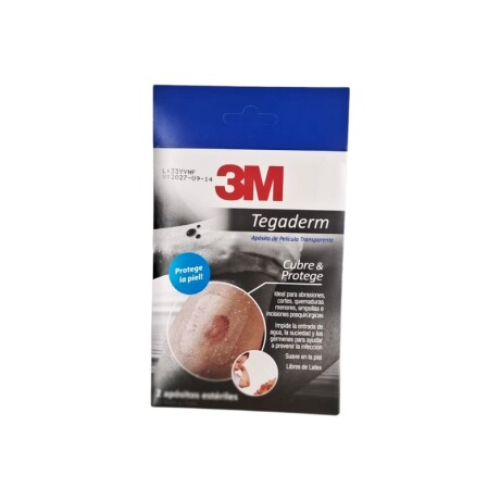 3M Tegaderm apósito película transparente x2 6cmx7cm 3M Tegaderm apósito película transparente x2 6cmx7cm