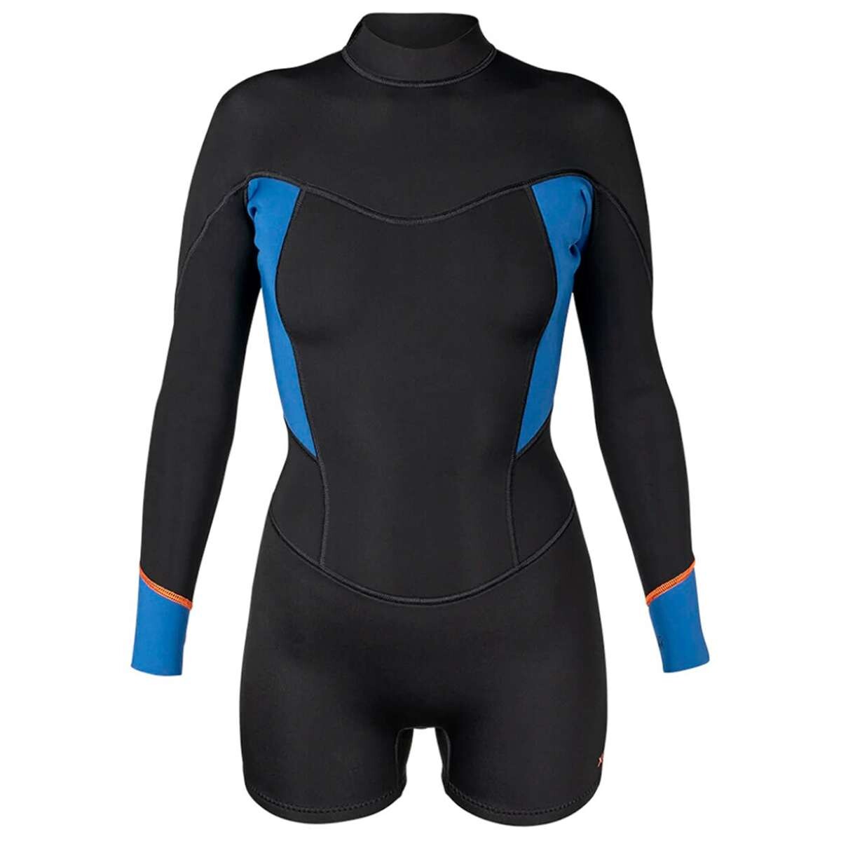 Traje Xcel Axis L/S Spring 2 mm Boy Short Leg Back Zip - Negro con Celeste 