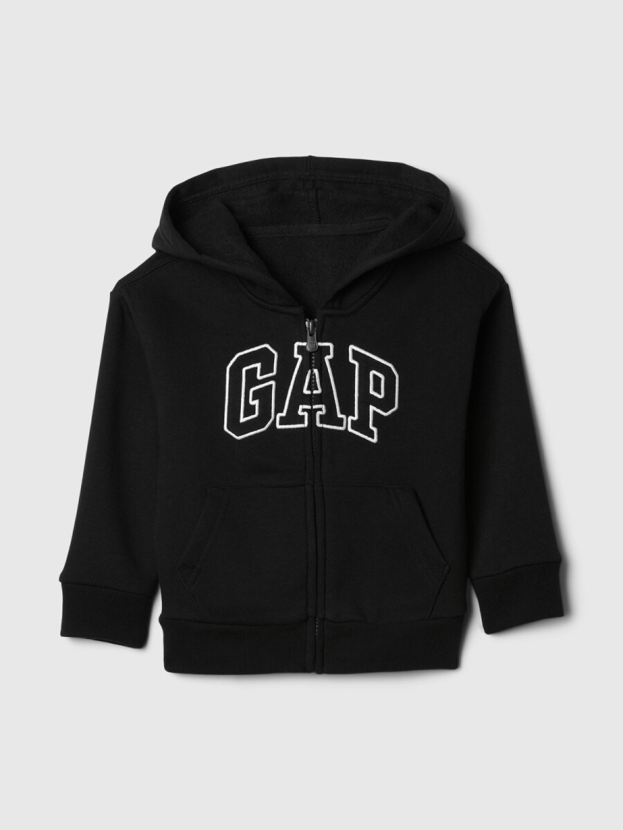 Canguro Con Cierre Logo Gap Toddler Niño - True Black 