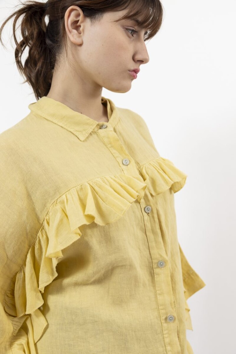 CAMISA LINO VOLADOS ALBA - MAIZ 