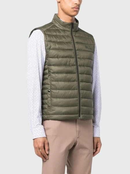 Hugo Boss - Chaleco plegable con logotipo Tonal Verde