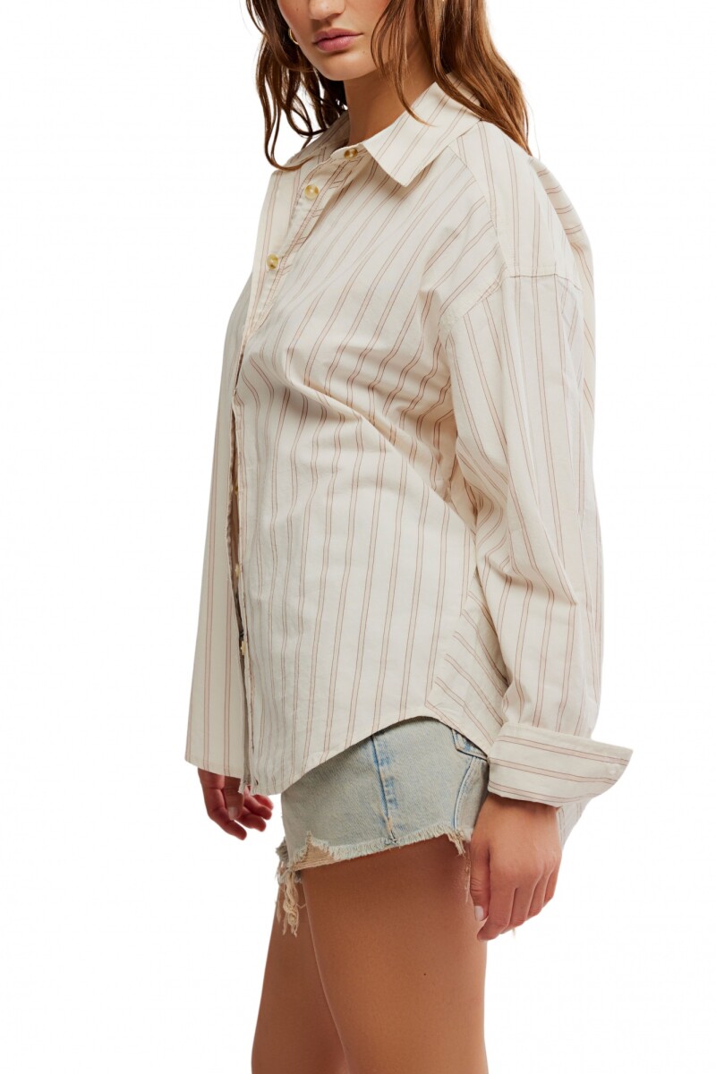 CAMISA VARSITY VIBES Marfil