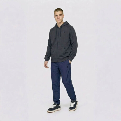 Campera Buzo Topper Hombre C/Cierre Y Capucha Clásico Gris
