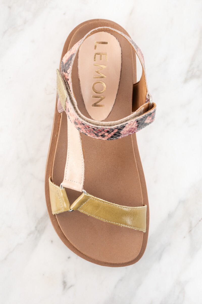 Sandalia Cuero Combinada Multi