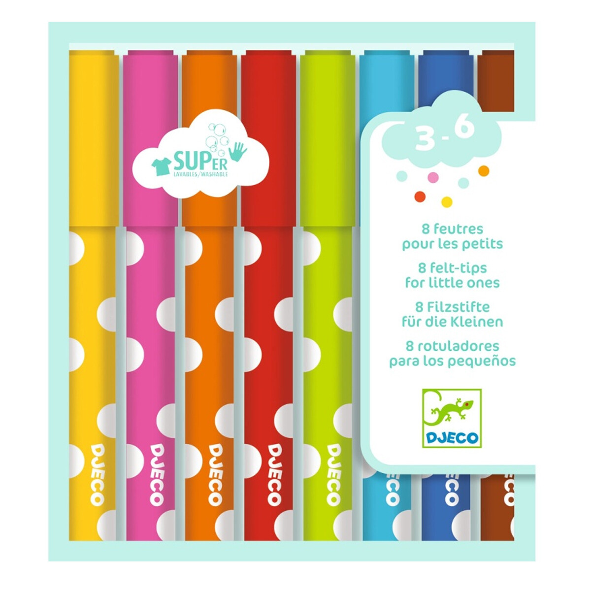 Marcadores 8 colores Djeco 