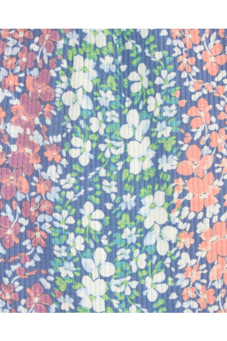 Blusa drapeada diseño floral Sin color