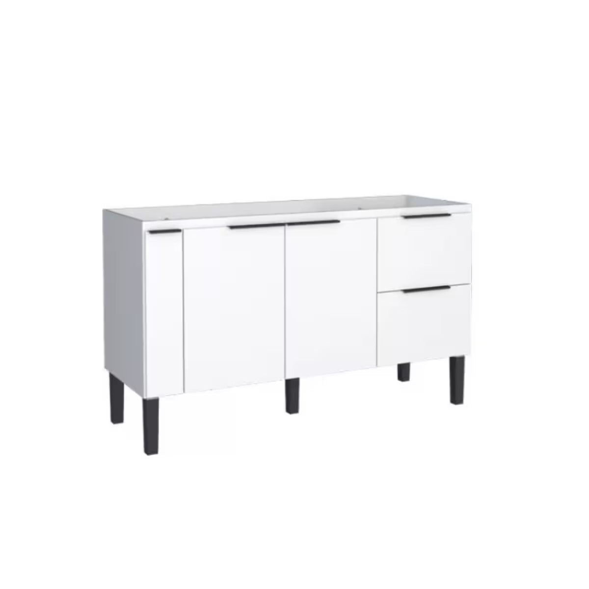 Mueble Bajo Mesada Cocina Cisne 150cm Blanco Cozimax 