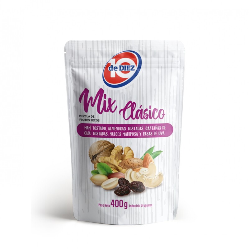 MIX FRUTO SECO CON SAL DE DIEZ 400G Mix Fruto Seco Con Sal De Diez 400g