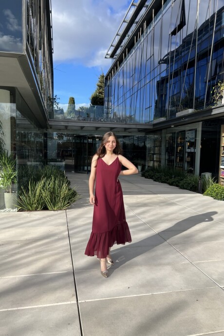 Vestido Matilda Bordeaux