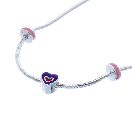 Pulsera de niña en plata 925 y esmalte, STAR. Pulsera de niña en plata 925 y esmalte, STAR.