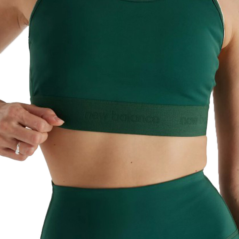 Top New Balance Sleek Medium Support Verde