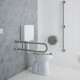 AGARRADERA BARRA REBATIBLE DISCAP ACERO INOX CROMO BRILLO CROMO