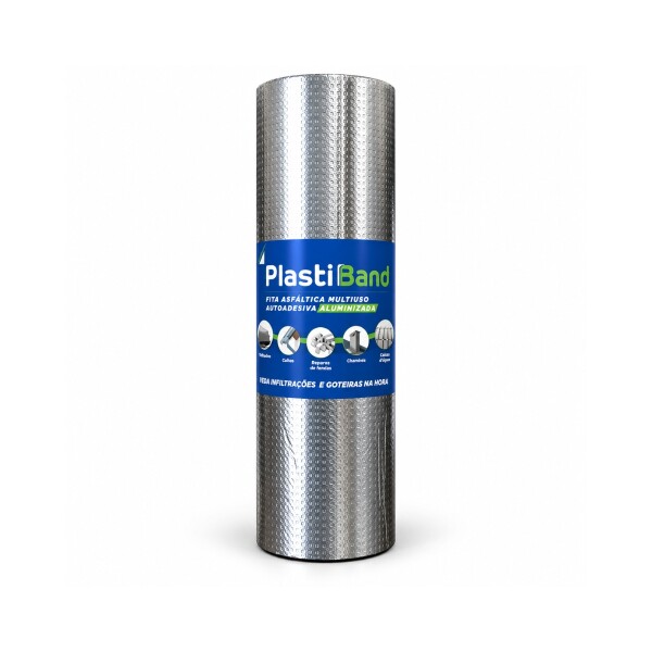 Membrana Autoadhesiva Aluminizada 60 cm x 10 m Plastiband Membrana Autoadhesiva Aluminizada 60 Cm X 10 M Plastiband