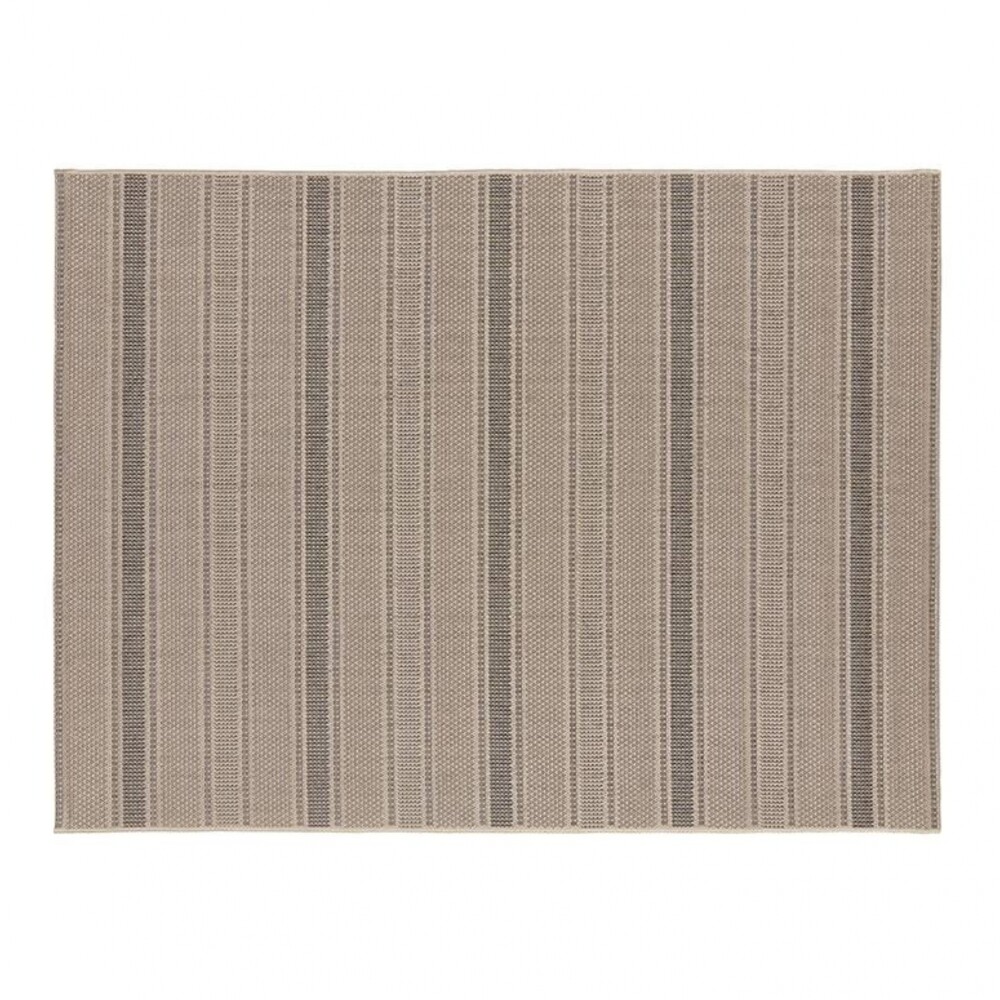 Alfombra de interior Eco-Nature - Riscas | 2.00x2.50 m Beige Chumbo
