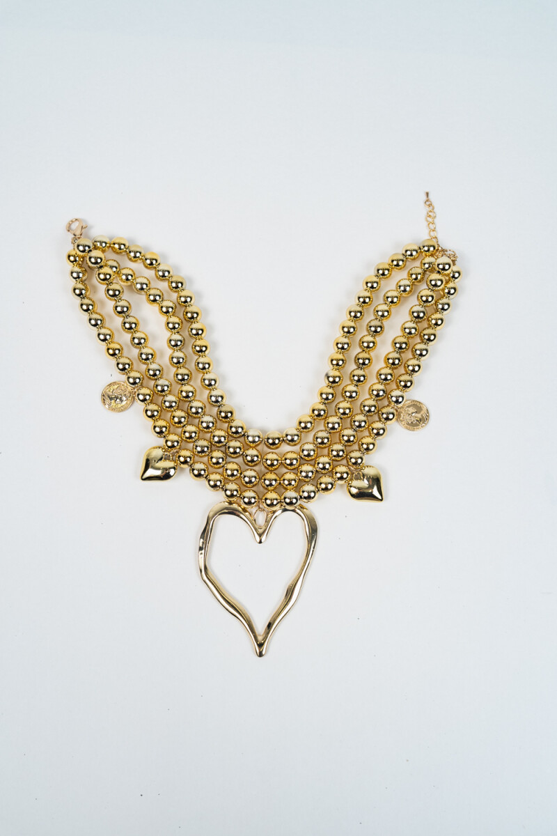 Collar Perlas - Dorado 