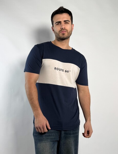Remera combinada Loras Azul