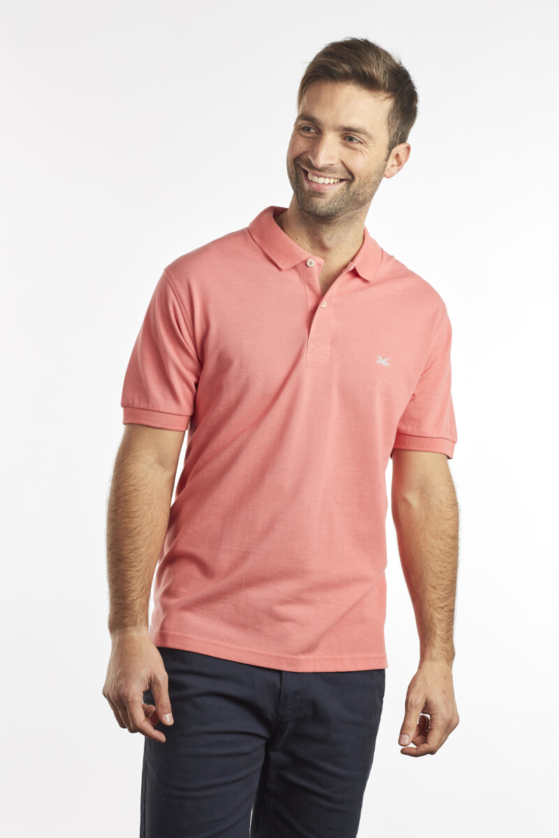 REMERA POLO PIQUE - Coral Mix 