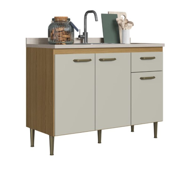 COMBO COCINA 1.20 MT AEREO + BAJO MESADA - NOGAL/BEIGE COMBO COCINA 1.20 MT AEREO + BAJO MESADA - NOGAL/BEIGE