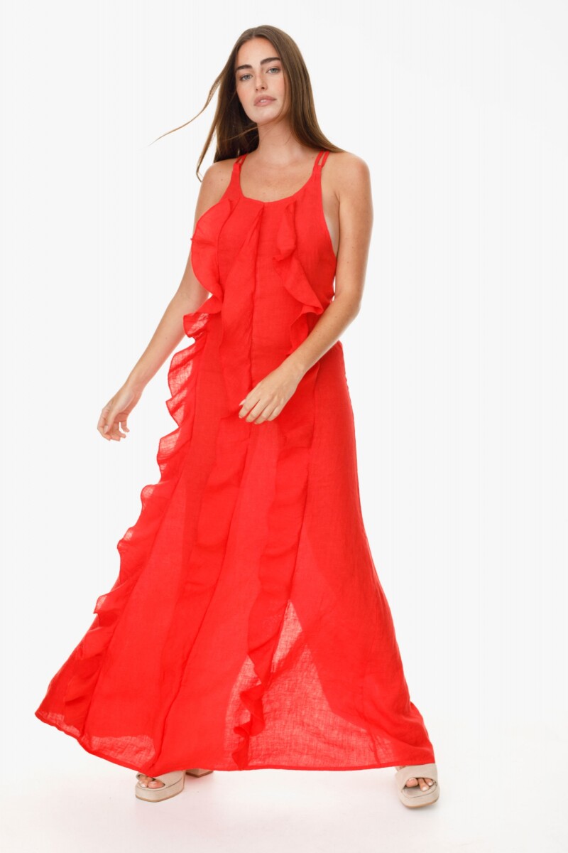 Vestido Miel Rojo
