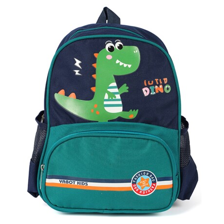 Mochila Infantil Escolar Canva 2 Bolsillos Dino