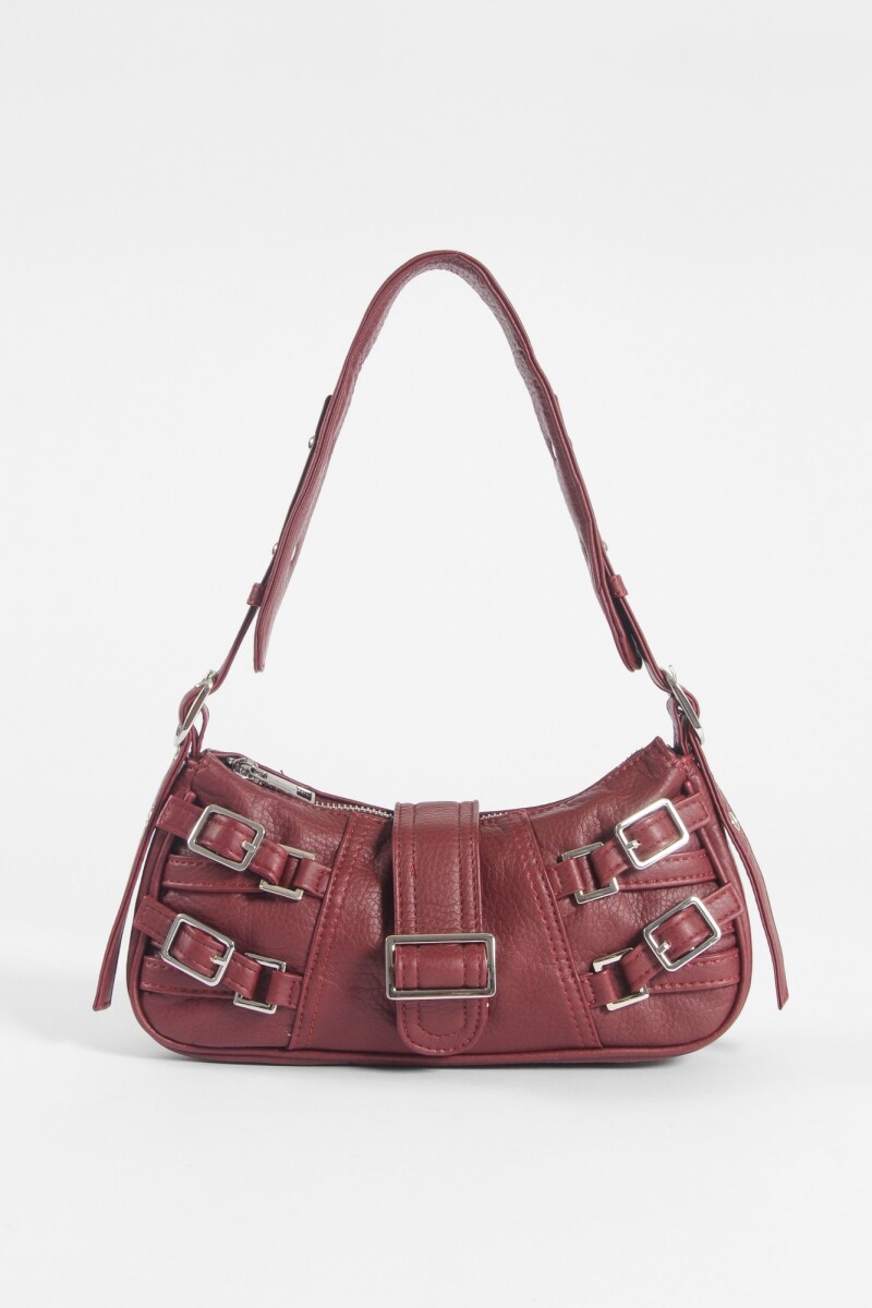 Cartera de hombro hebillas bordo