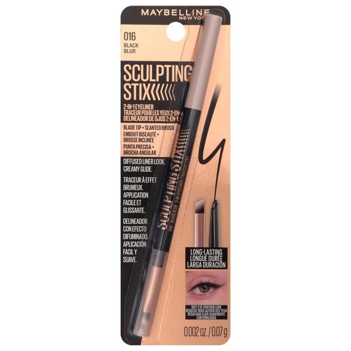 Maybelline Sculpting Stix delineador cremoso - Tono 016 Negro 