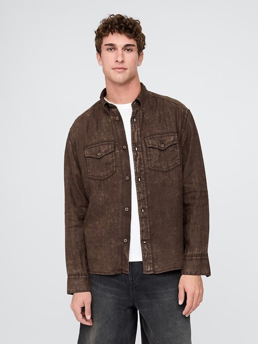 Camisa De Lino Hombre - Ground 724 