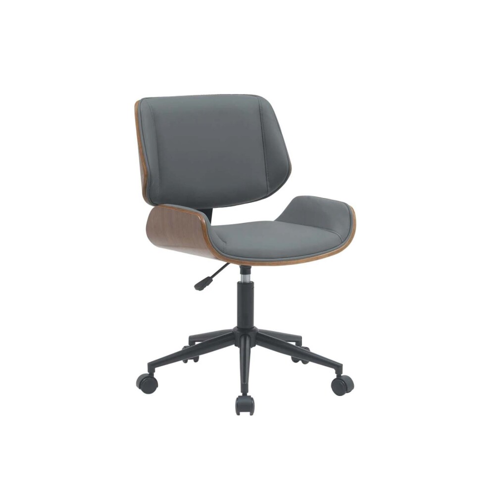 ASIENTO OFICINA MEDIO MADERA-Y-PU GRIS ZEN