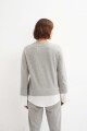 Sweatshirt con camisa gris melange