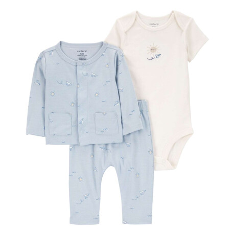 Set 3pc pant saco y body algodón niño-bb carters Variante unica
