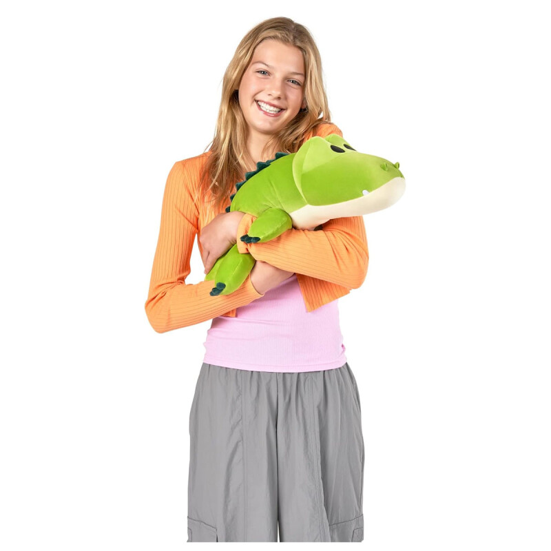 Peluche con peso Hug A Lumps Antiestrés Zuru Cocodrilo Rocko