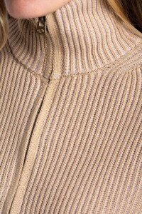 Campera Tejida Algodon Arena