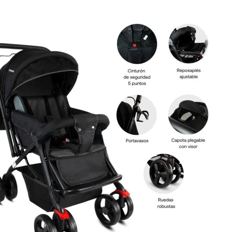 Coche Roma Bebesit - Negro Coche Roma Bebesit - Negro