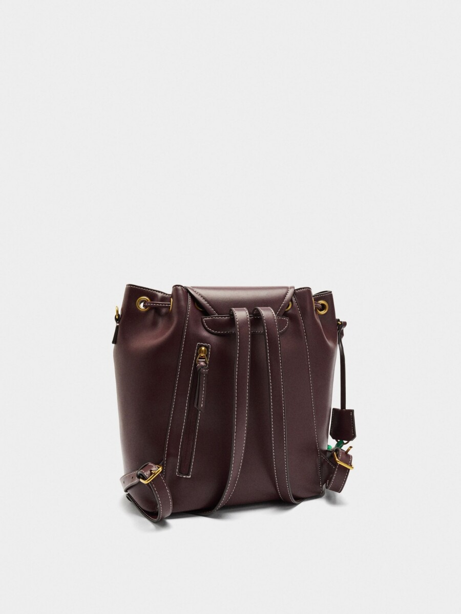 Mochila Con Alça Bandolera burdeos