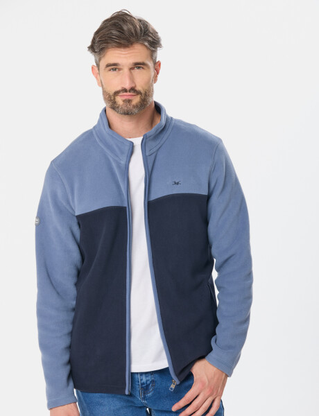 CAMPERA POLAR BICOLOR Azul