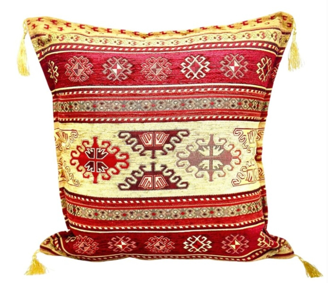 Funda Almohadón Bursa - Dorado Rojo 