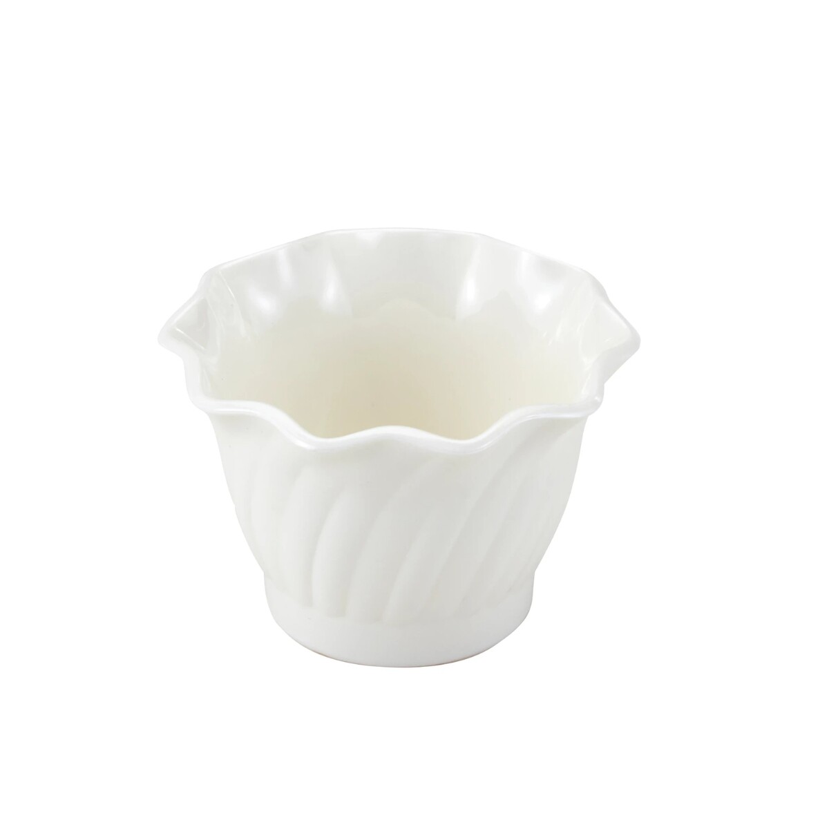 Compotera Ondeada Blanca 148ml Policarbonato 