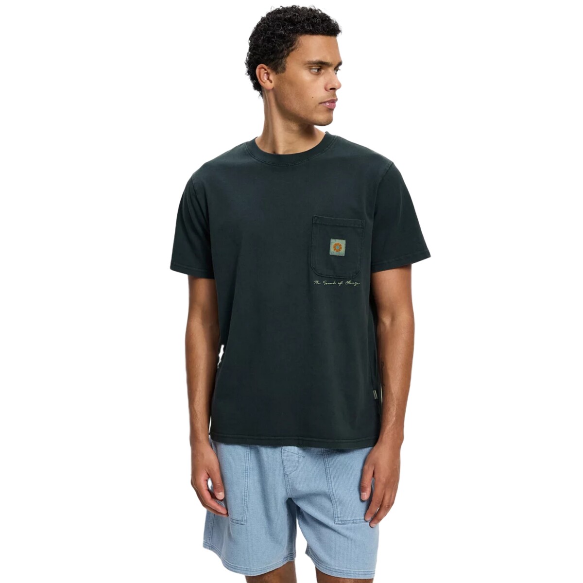 Remera Rhythm Vintage Pocket - Negro 