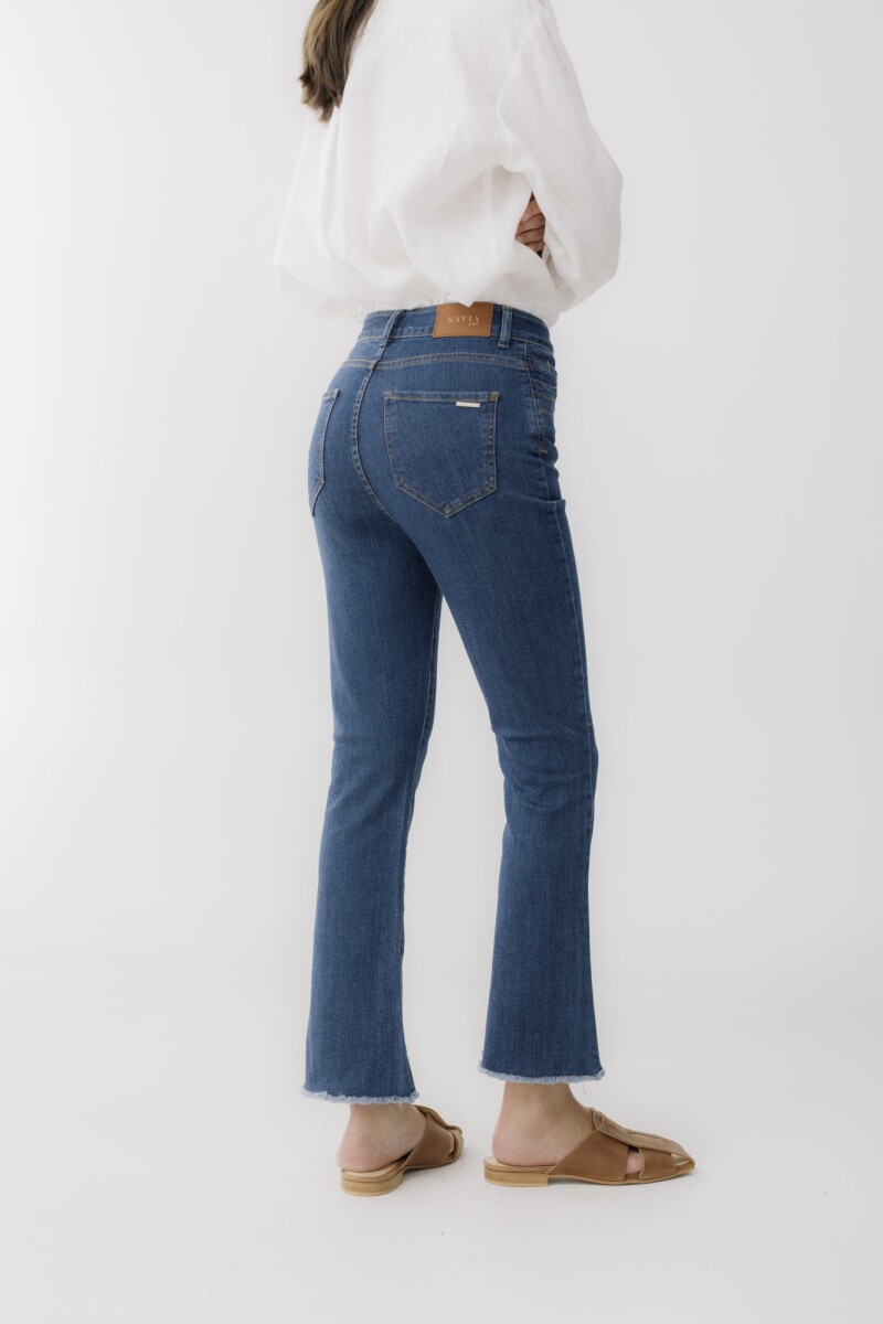 JEAN CROPPED AWA Azul