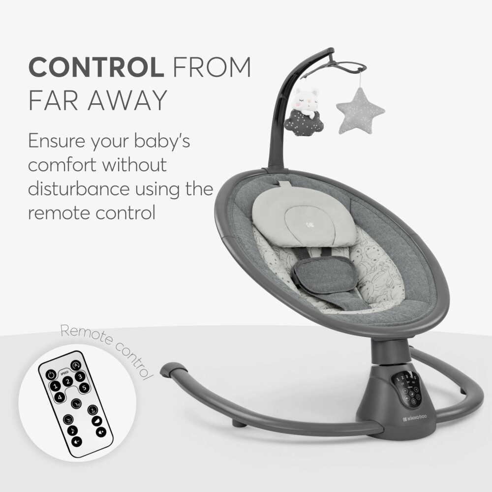 Mecedora twiddle KIKKABOO gris Mecedora twiddle KIKKABOO gris